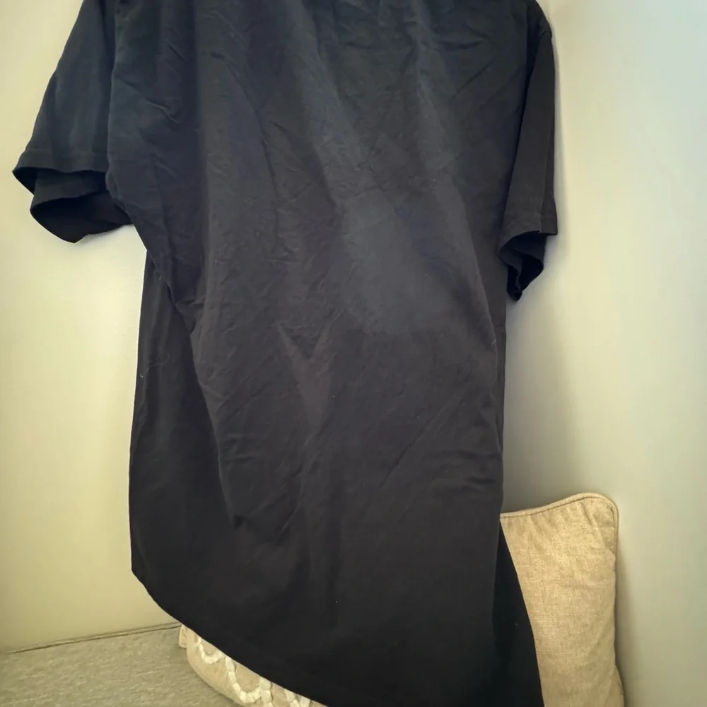 Port and Company Black Tee with Silver Graphic - Picture 2 of 3